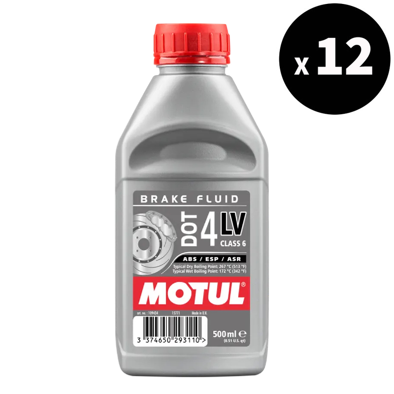 MOTUL DOT 4 LV Bremsflüssigkeit - 500 ml (12er-Pack)