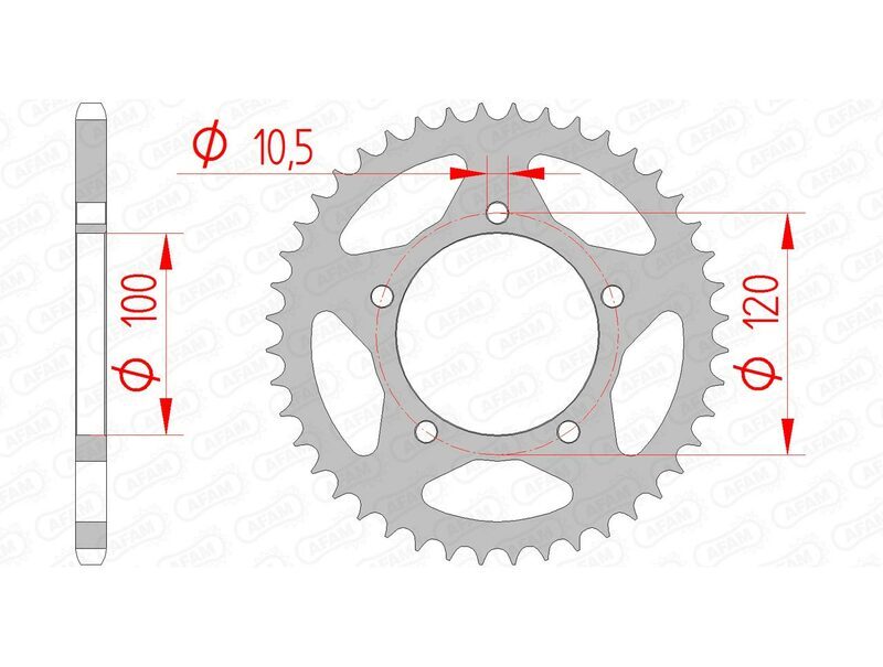 AFAM Kettenkit 520 XRR3 - 15/44-106 - Kettenrad Standard Stahl