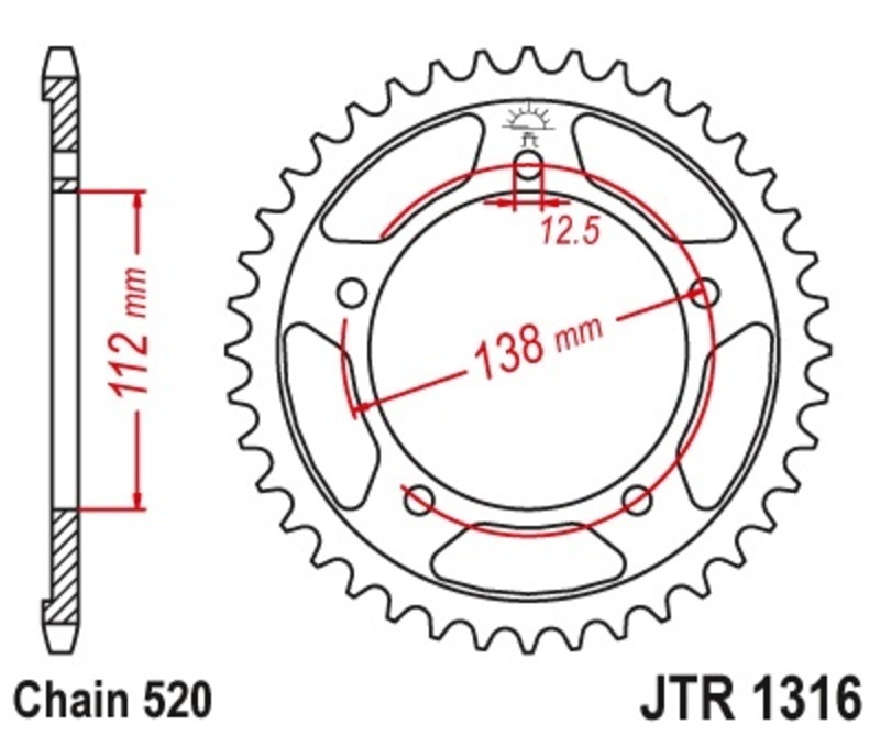 EK/JT Kettenkit 520 SRX2 - 15/41-112 - Kettenrad Standard Stahl
