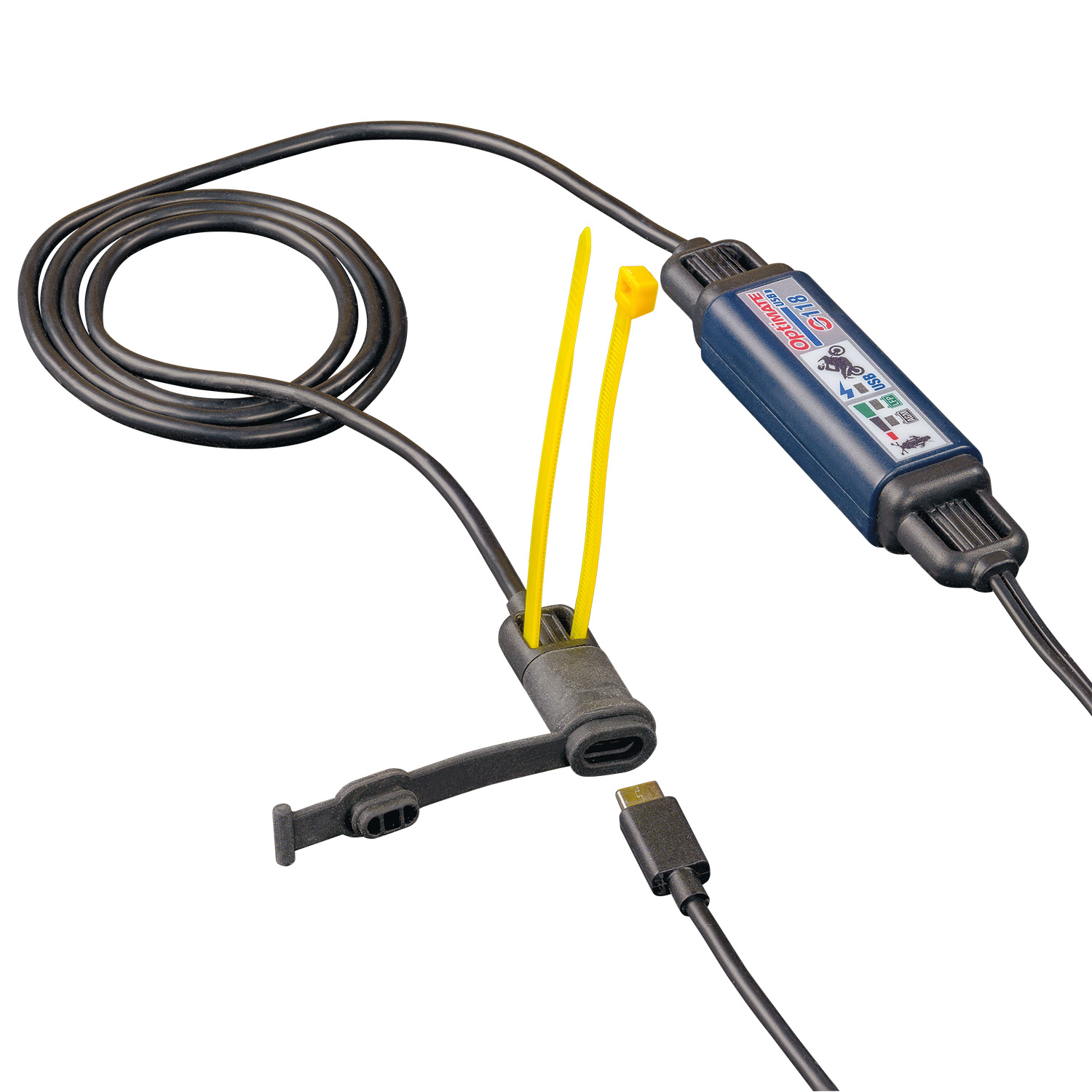 OPTIMATE USB-C Ladekabel mit Batteriemonitor