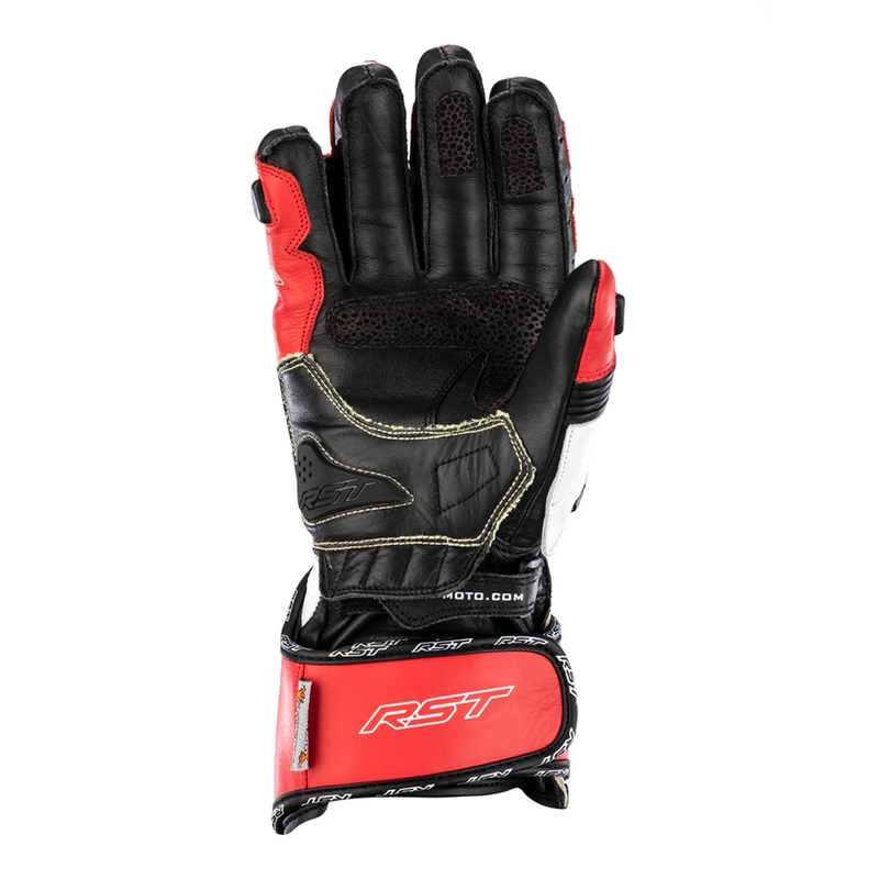 RST TracTech Evo 4 Leder Handschuhe Rot/Weiß/Schwarz Größe XL