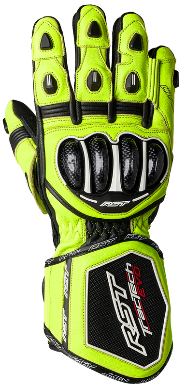RST TracTech Evo 4 Leder Handschuhe - Neon Gelb/Schwarz