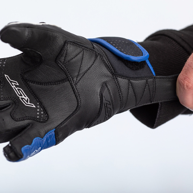 RST Freestyle II Handschuhe Leder Blau Größe L