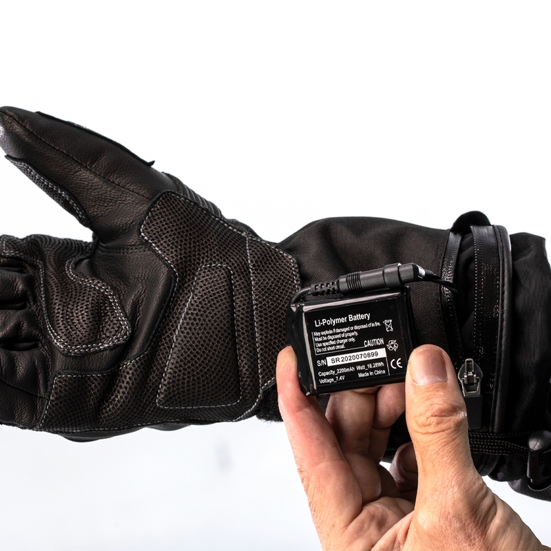 RST Paragon 6 Heated Waterproof Handschuhe Leder/Textil Schwarz Größe L