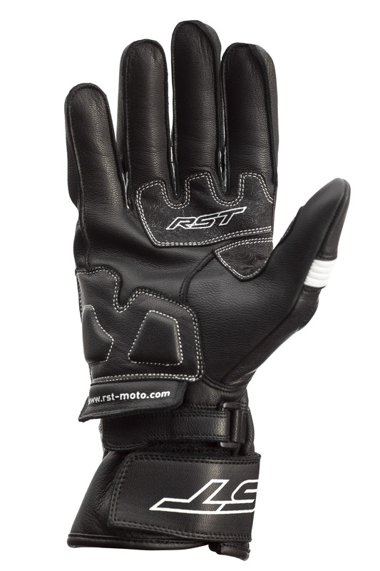 RST Pilot CE Leder Gloves Schwarz/Weiss Größe M