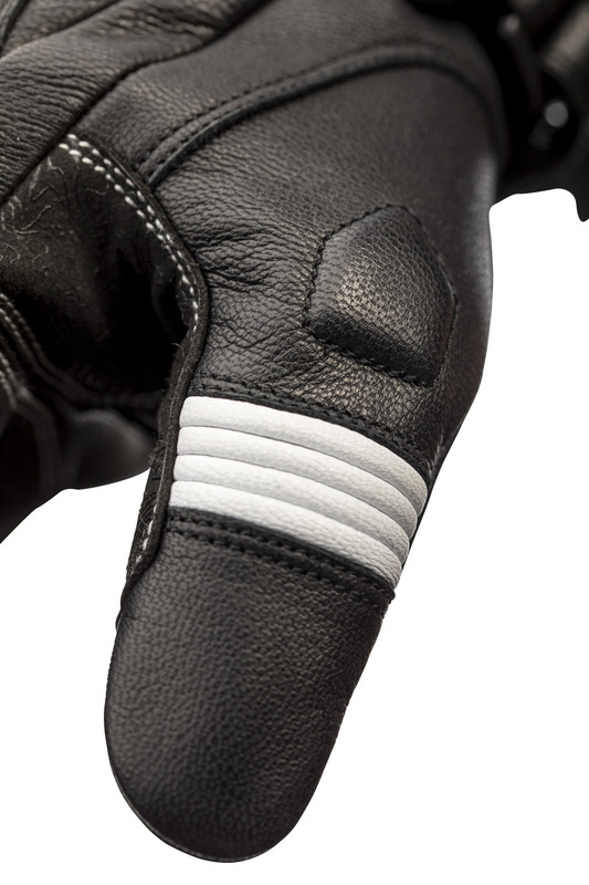RST Pilot CE Leder Gloves Schwarz/Weiss Größe L
