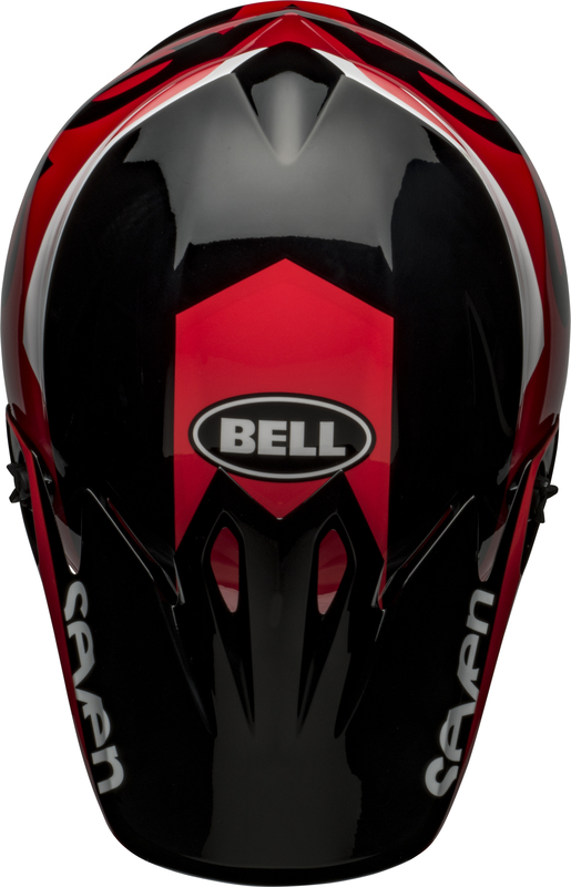 BELL MX-9 Seven Helmschirm - Rot/Schwarz