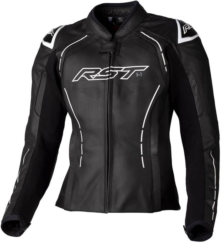 RST Damen S1 CE Lederjacke - Schwarz/Weiß Größe XL