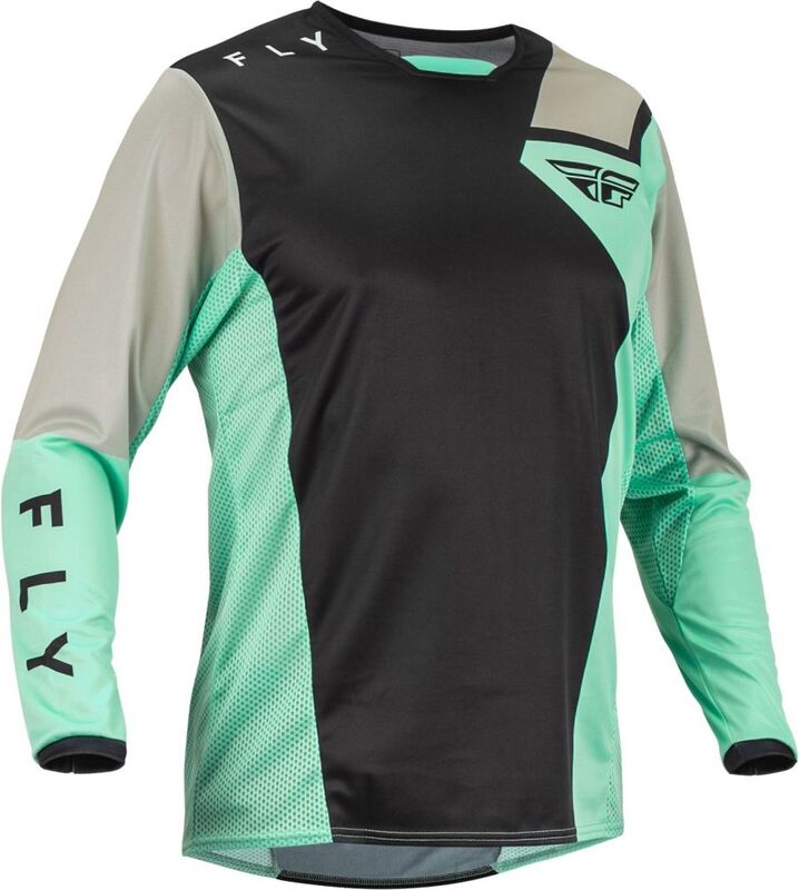 FLY RACING Kinetic Jet Jersey Black/Mint/Grey Sm