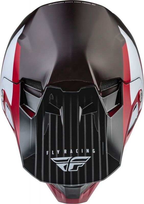 FLY RACING Formula Carbon Prime Helmet Red/White/Red Carbon XL