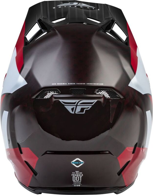 FLY RACING Formula Carbon Prime Helmet Red/White/Red Carbon XL