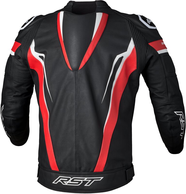 RST TracTech Evo 5 Lederjacke Herren - Rot/Schwarz/Weiss