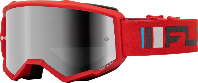 FLY RACING Zone Brille Rot/Anthrazit - Silver/Rauchgraue Linse