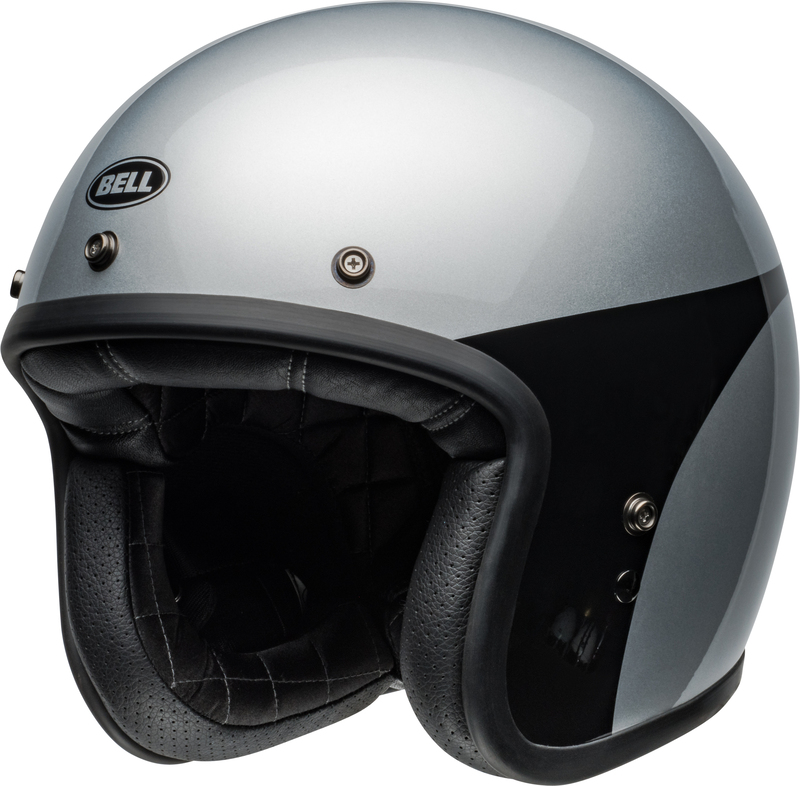 BELL Custom 500 Helm - Chassis Gloss Silver Black