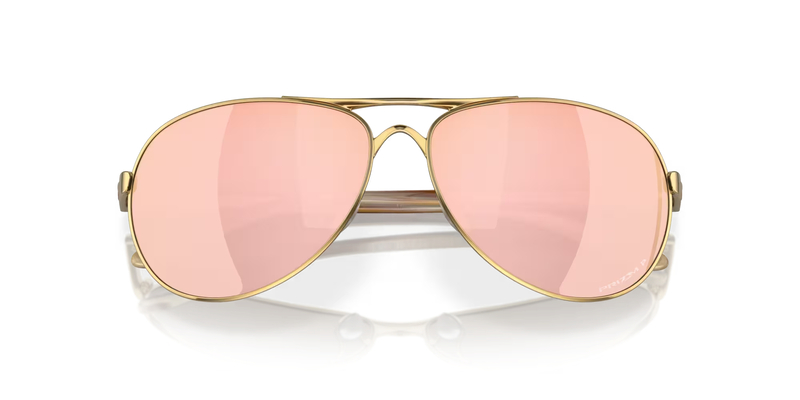 OAKLEY Feedback Sonnenbrille Polished Gold - Prizm rose gold polarized Gläser