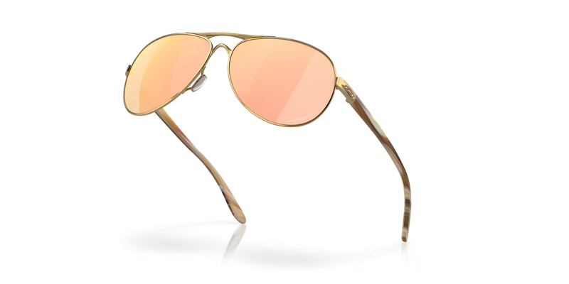 OAKLEY Feedback Sonnenbrille Polished Gold - Prizm rose gold polarized Gläser