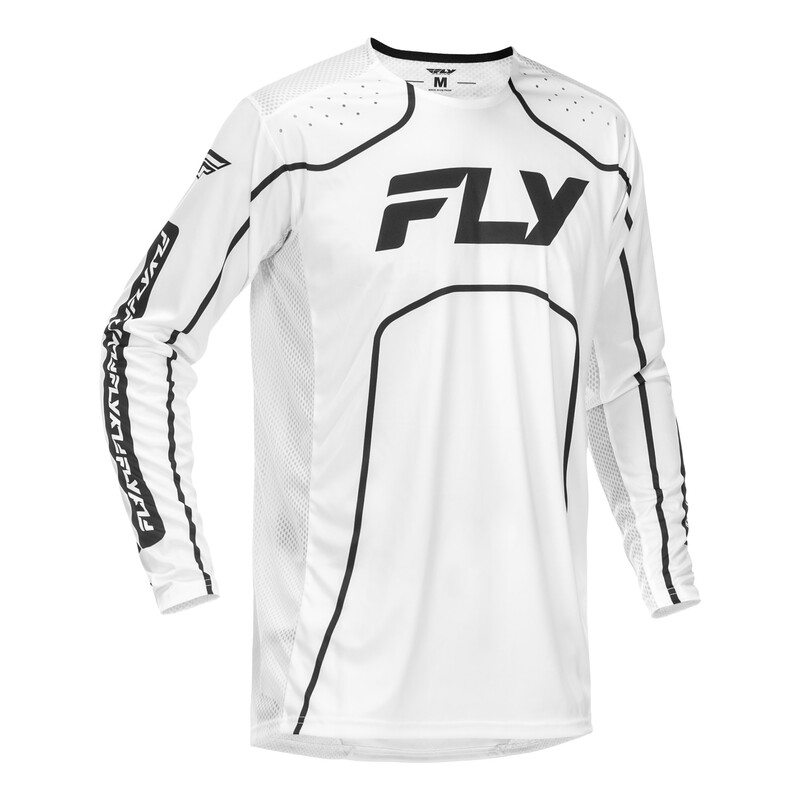 FLY RACING Rayce MTB Jugend Jersey - Weiß/Schwarz
