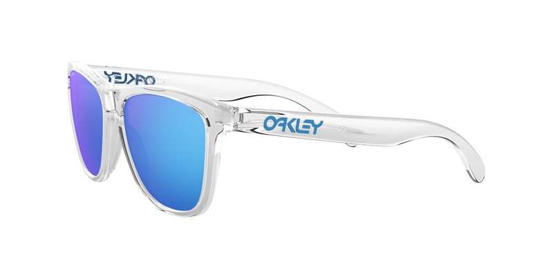 OAKLEY Frogskins S Sonnenbrille Crystal Clear - Prizm Sapphire Gläser