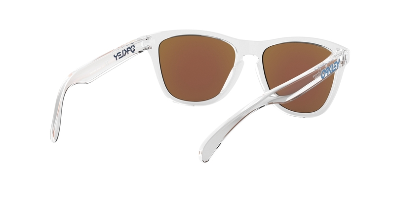 OAKLEY Frogskins S Sonnenbrille Crystal Clear - Prizm Sapphire Gläser