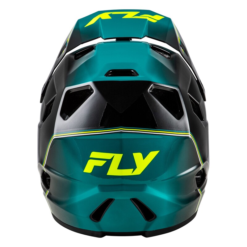 FLY RACING Rayce Repeat Fahrrad Helm - Schwarz/Teal/Hi-Vis