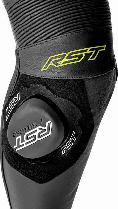 RST S1 D3O Leather Suit - Black/Flo Yellow