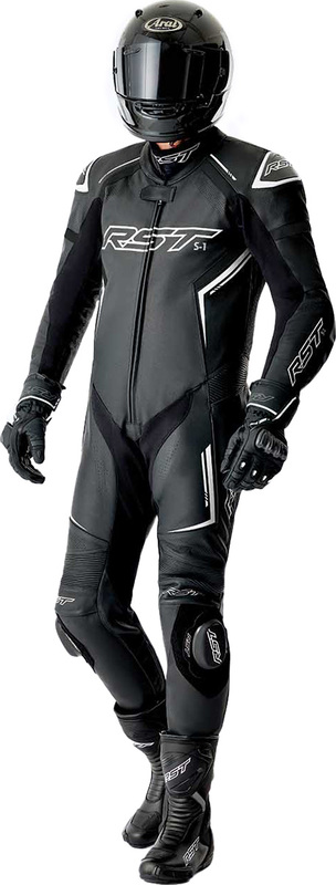 RST S1 D3O Leather Suit - Black/White