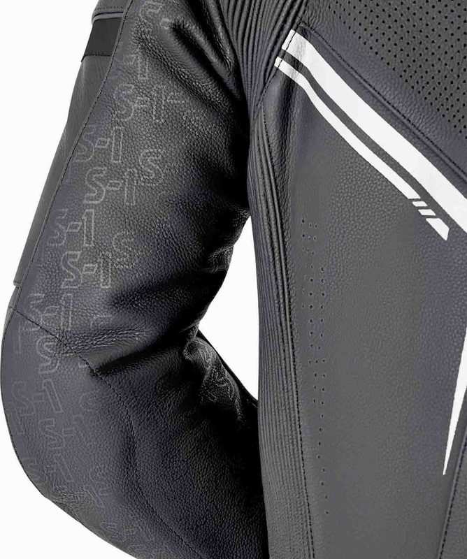 RST S1 D3O Leather Suit - Black/White