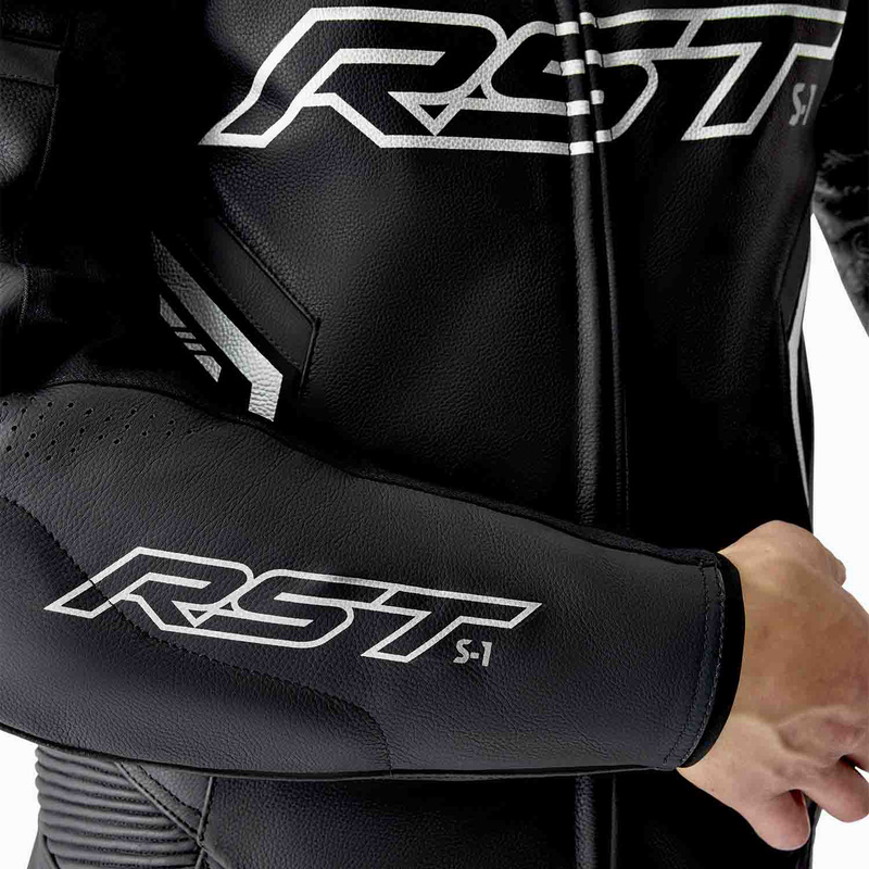 RST S1 D3O Leather Suit - Black/White