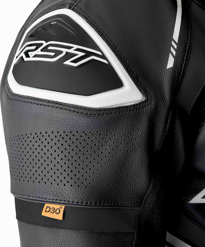 RST S1 D3O Leather Suit - Black/White