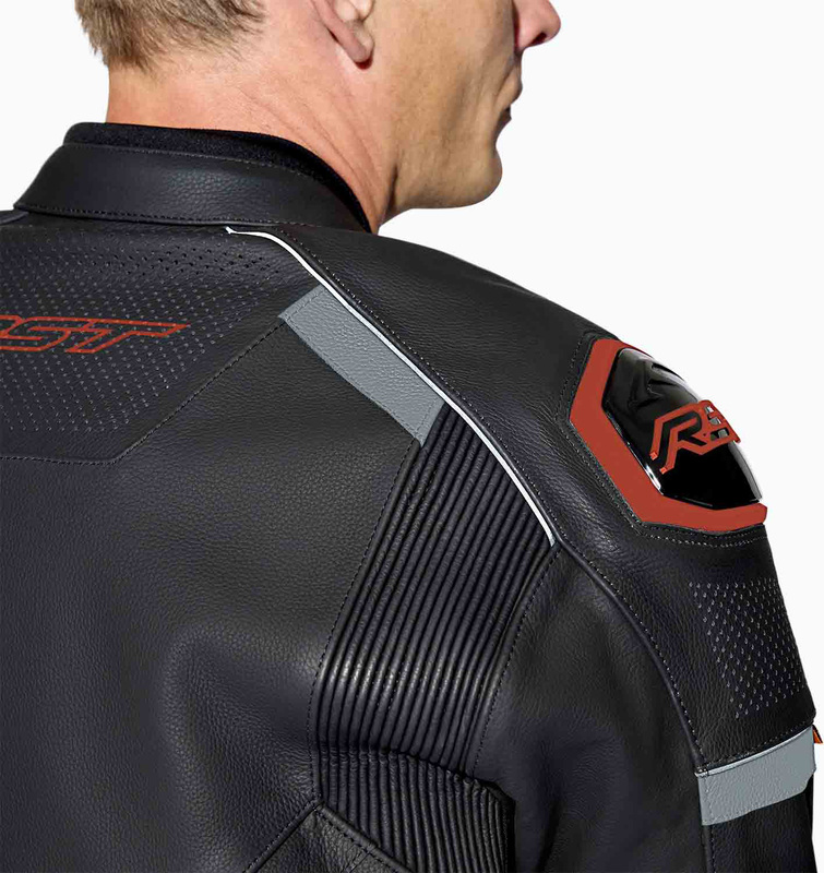 RST S1 D3O Leather Jacket - Black/Red
