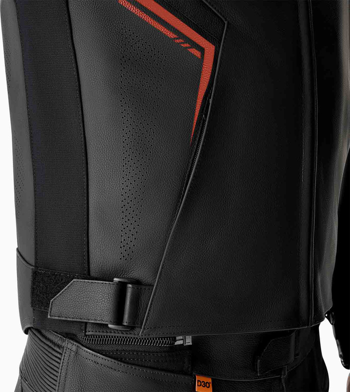 RST S1 D3O Leather Jacket - Black/Red