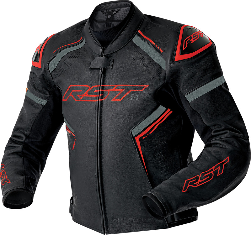 RST S1 D3O Leather Jacket - Black/Red