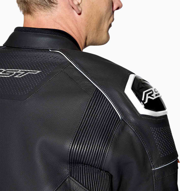 RST S1 D3O Leather Jacket - Black/White