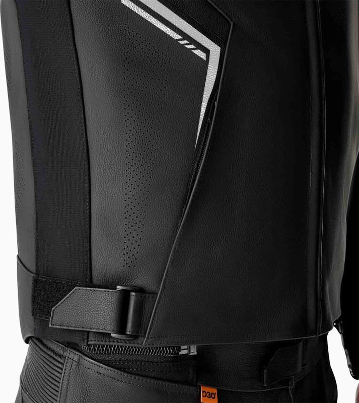 RST S1 D3O Leather Jacket - Black/White
