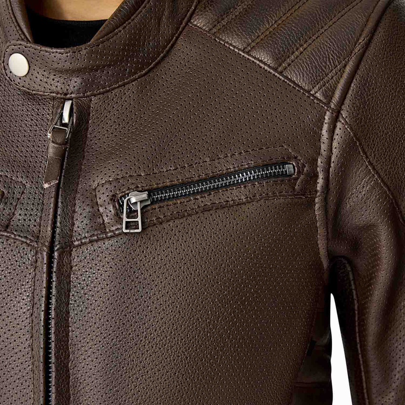 RST Roadster Air D3O Leather Ladies Jacket - Brown