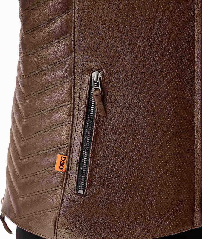 RST Roadster Air D3O Leather Ladies Jacket - Brown