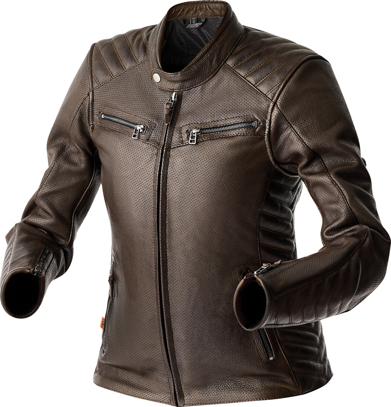 RST Roadster Air D3O Leather Ladies Jacket - Brown