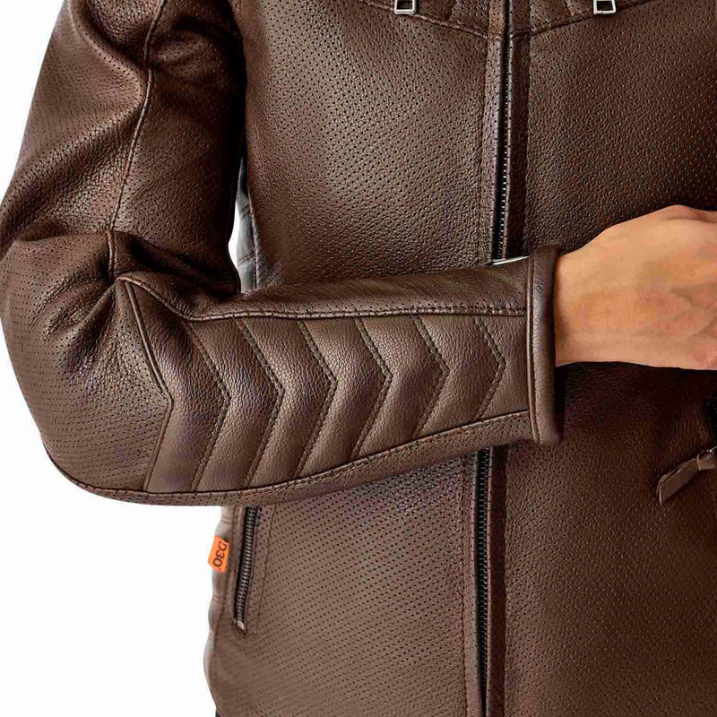 RST Roadster Air D3O Leather Ladies Jacket - Brown