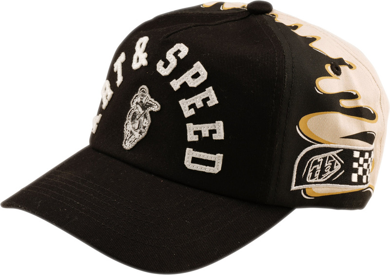 TROY LEE DESIGNS Curved Snapback Finish Line Cap - Schwarz/Pumice