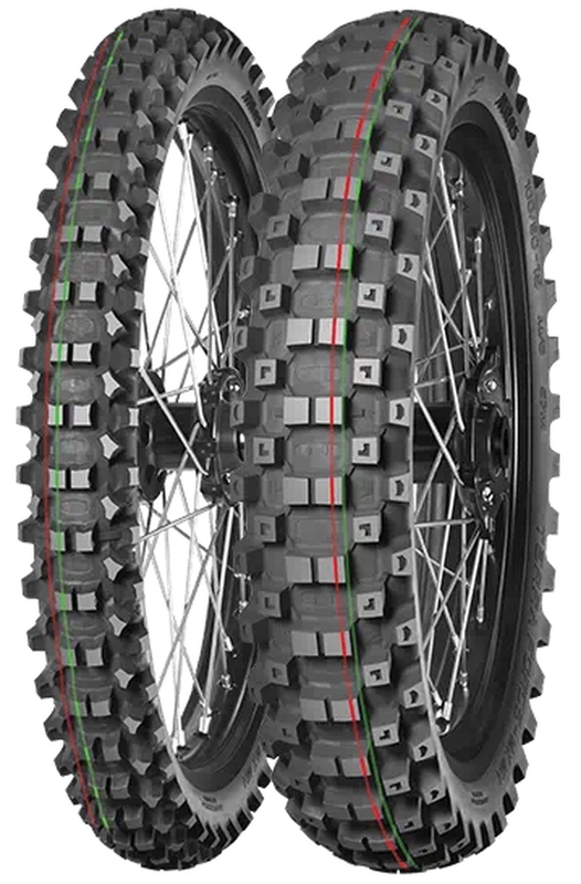 MITAS Reifen TERRA FORCE-MX MH 90/100-16 NHS 51M TT Medium to Hart Rot Grün